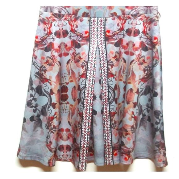 City Chic Fit & Flare Dress womens Sz 16 FLORAL stretch career Modest gray SS - Picture 4 of 9